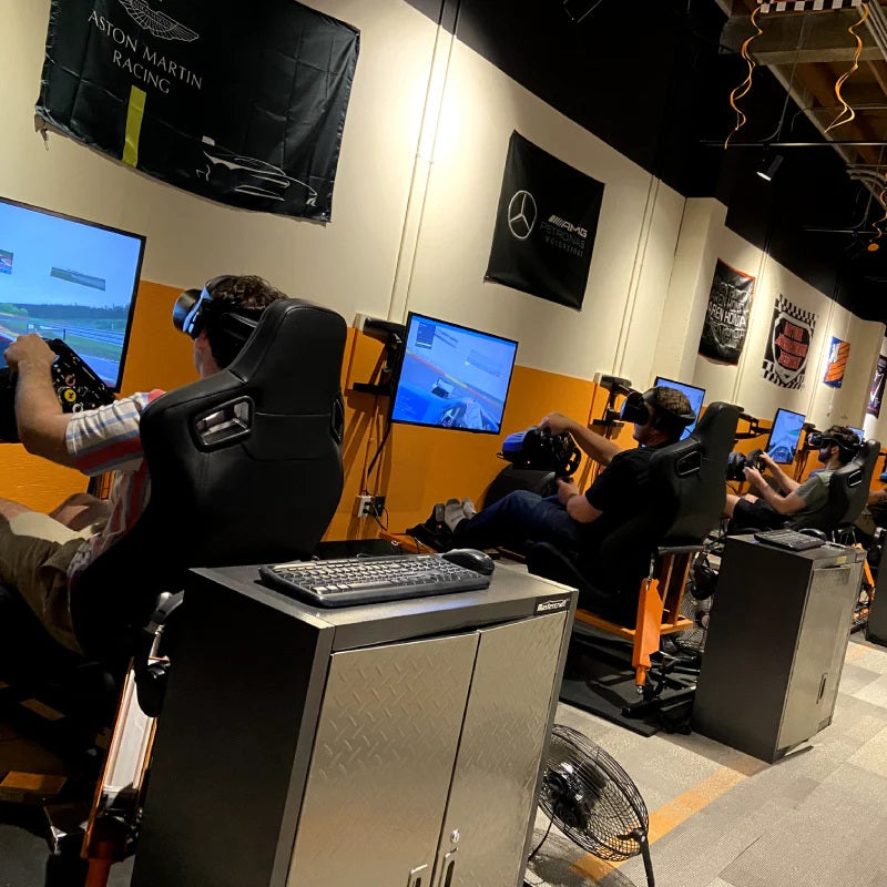VR racing stations at TracksVR