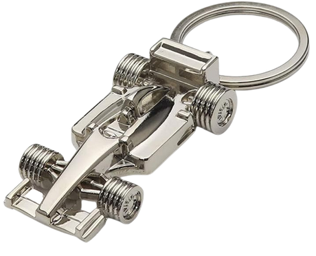 Formula 1 Car Metal Keychain
