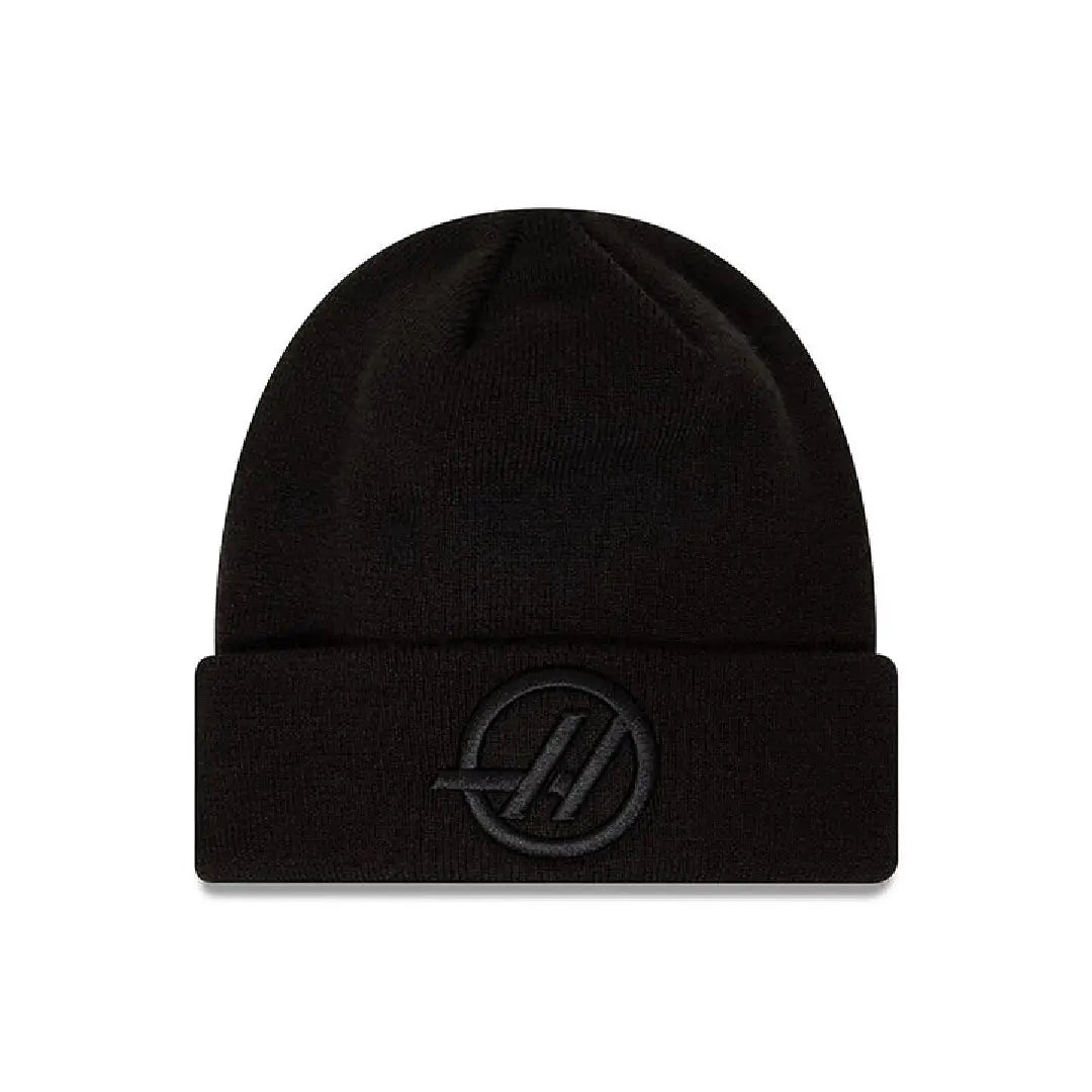 Haas Racing F1 Team Essential Cuff Knit Beanie Hat - Black