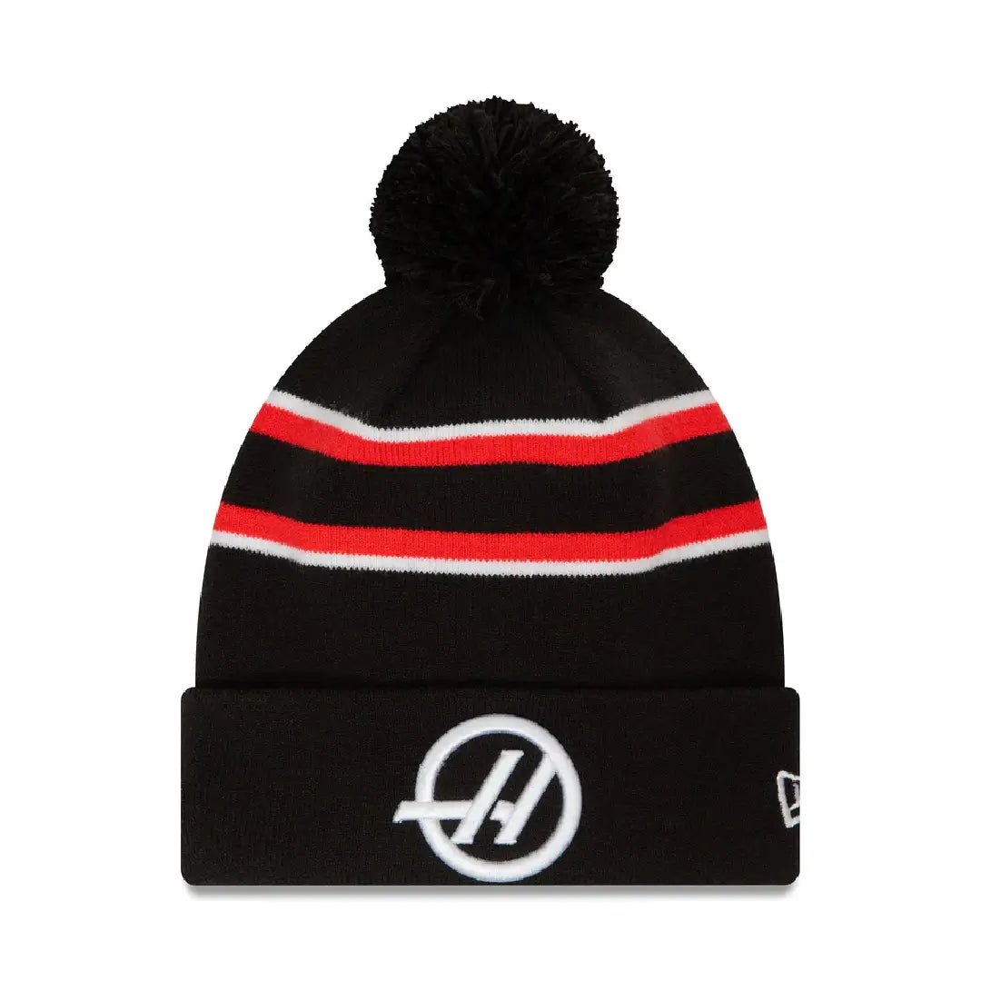 Haas Racing F1 Team Stripe Beanie with Pom