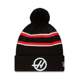 Haas Racing F1 Team Stripe Beanie with Pom