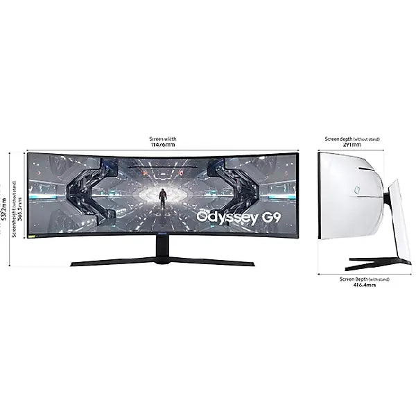 SAMSUNG 49-inch Odyssey G9 Gaming Monitor | QHD, 240hz, 1000R Curved, QLED, NVIDIA G-SYNC & FreeSync (Open Box, Pickup Only)