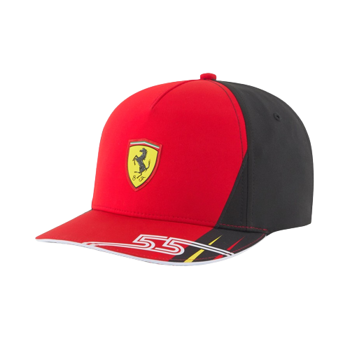 Ferrari Flat Brim Sainz Cap - Red